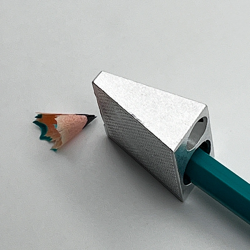Wholesale metal pencil sharpener aluminum 8mm 11mm mini double holes pencil sharpener for children office school supplies